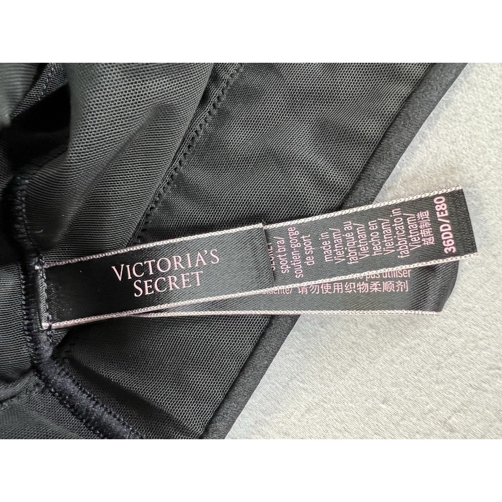 Victoria's Secret‎ 36DD Sport Bra Black Wireless Padded Racerback Pullover Gym - Picture 7 of 10